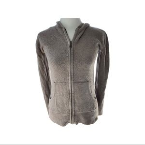 Taupe zippered hooodie - Barefoot Dreams